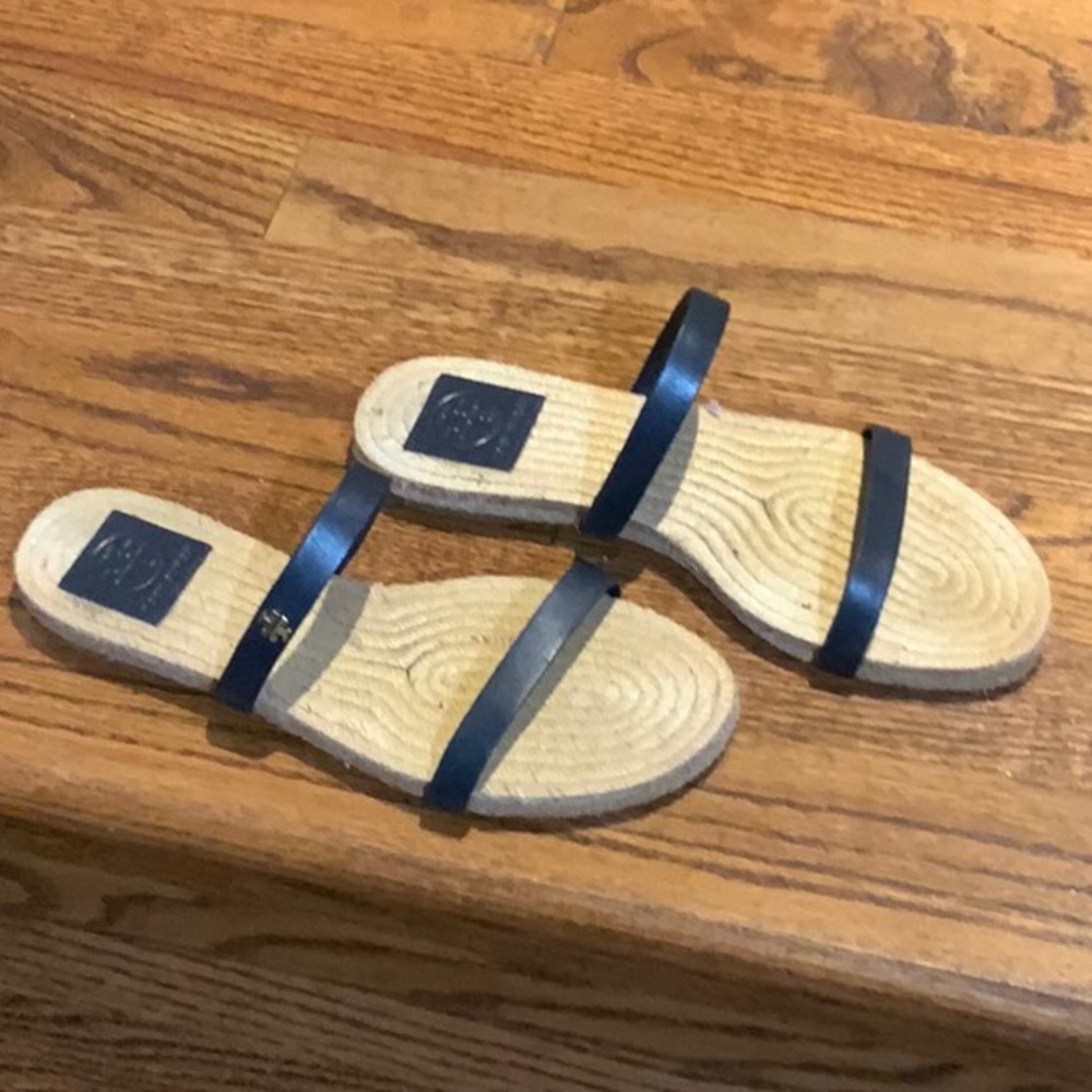 Tory Burch Navy Blue Sandals